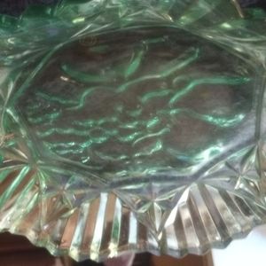 11" Vintage green fruit star 🌟 bowl